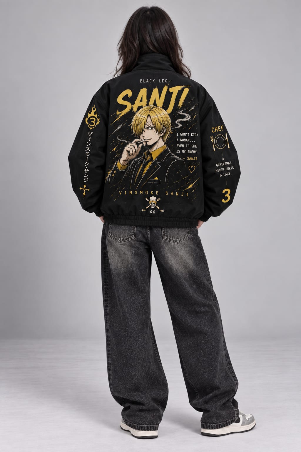 Vinsmoke Sanji Black Jacket – One Piece Edition