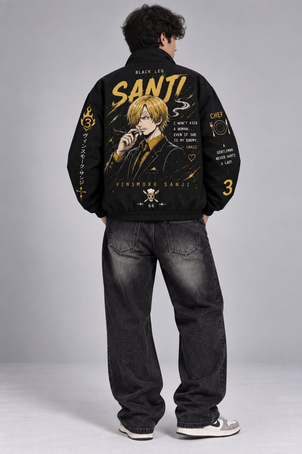 Vinsmoke Sanji Black Jacket – One Piece Edition