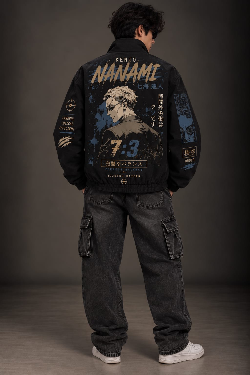 Kento Nanami Jujutsu Kaisen Black Zipper Jacket
