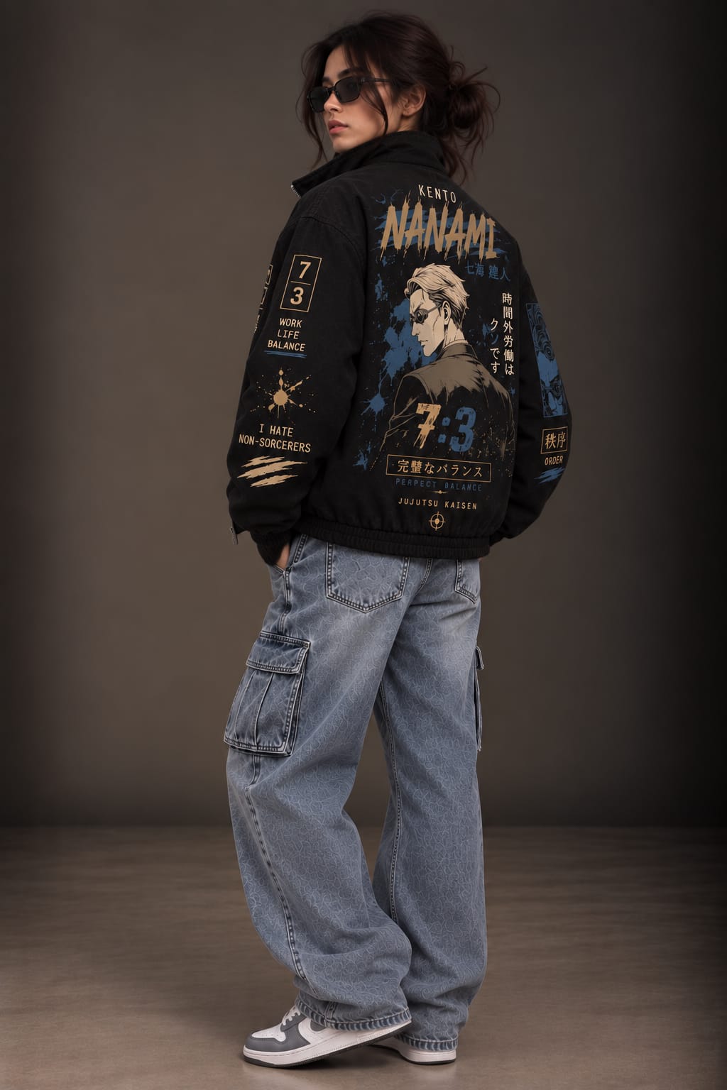 Kento Nanami Jujutsu Kaisen Black Zipper Jacket