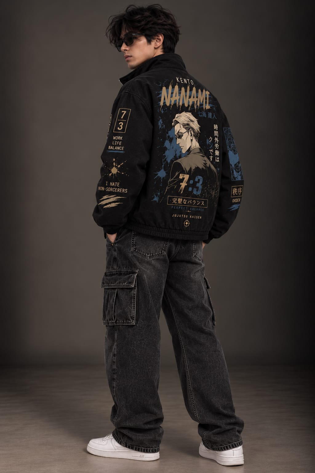 Kento Nanami Jujutsu Kaisen Black Zipper Jacket