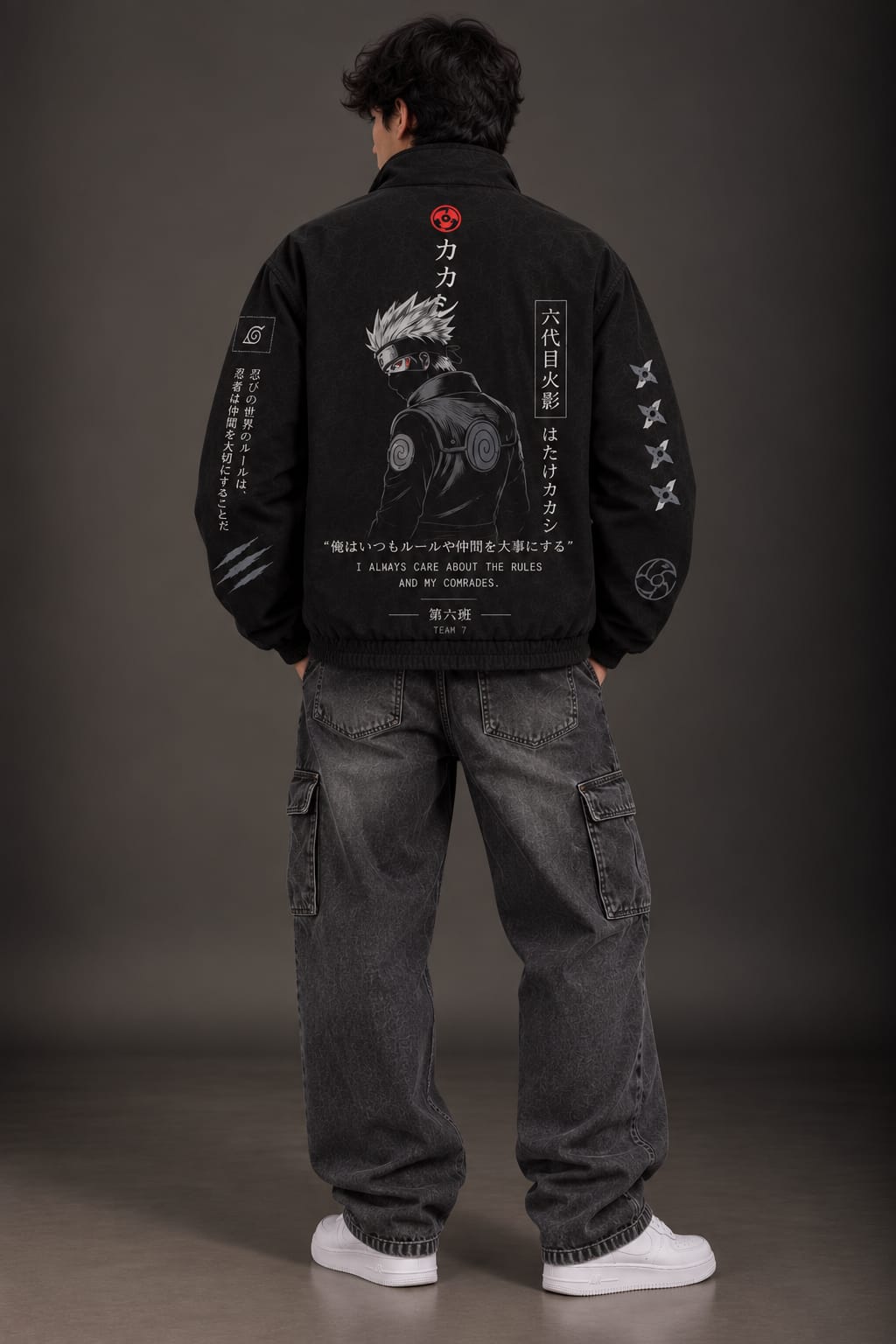 Kakashi Black Zipper Jacket