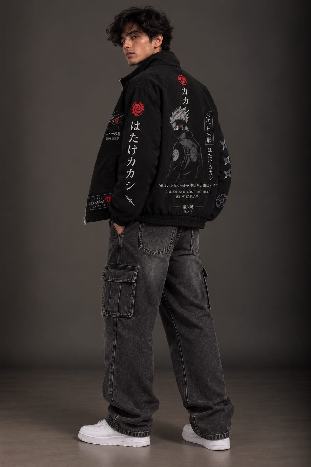 Kakashi Black Zipper Jacket