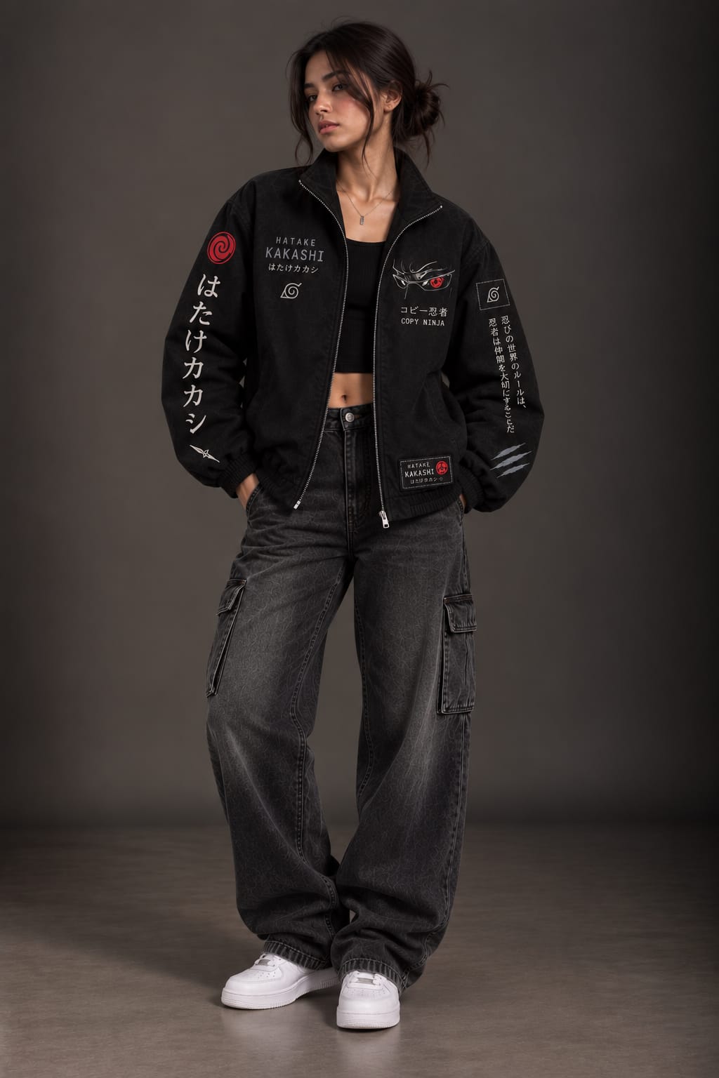 Kakashi Black Zipper Jacket