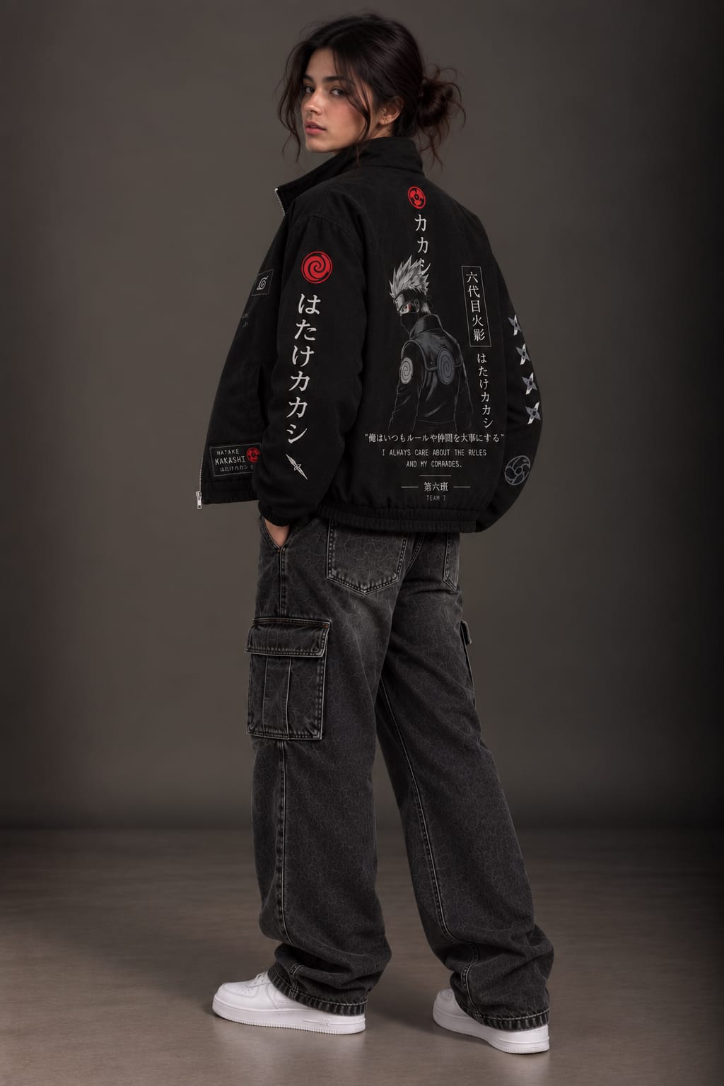 Kakashi Black Zipper Jacket