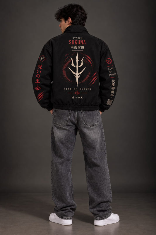 Ryomen Sukuna Jujutsu Kaisen Black Jacket