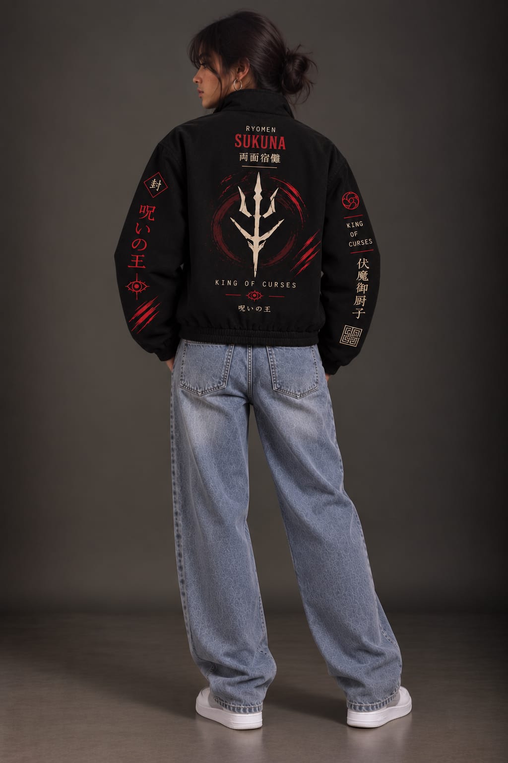 Ryomen Sukuna Jujutsu Kaisen Black Jacket