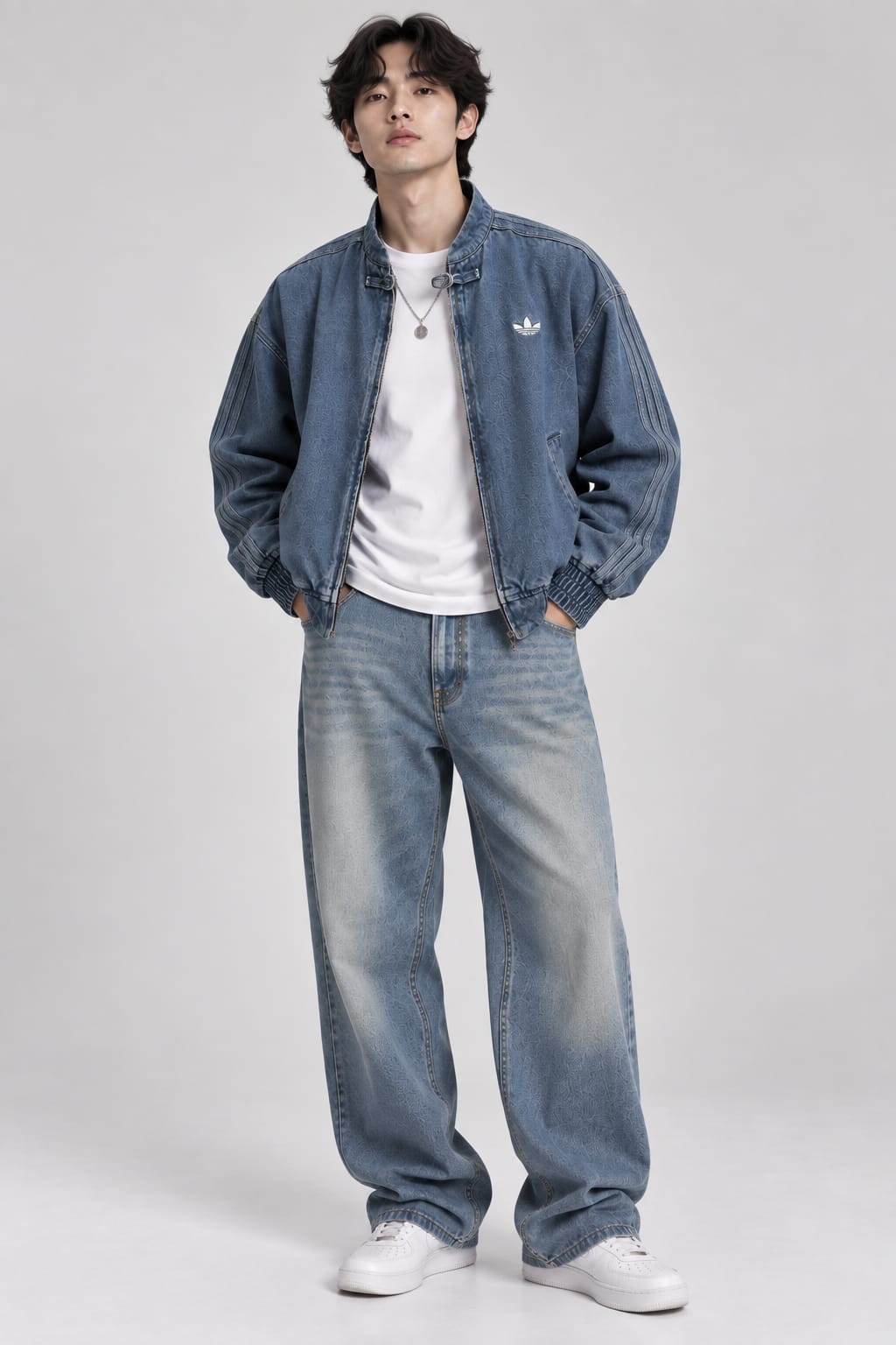 Denim Racer Moto Jacket – Oversized Streetwear | Kezual