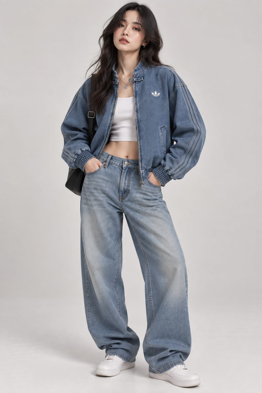 Denim Racer Moto Jacket – Oversized Streetwear | Kezual