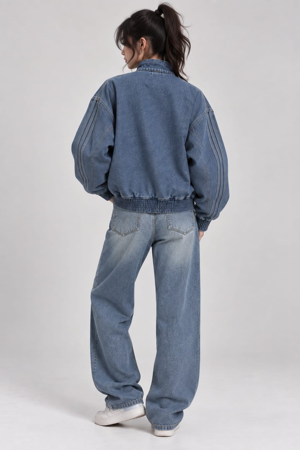 Denim Racer Moto Jacket – Oversized Streetwear | Kezual