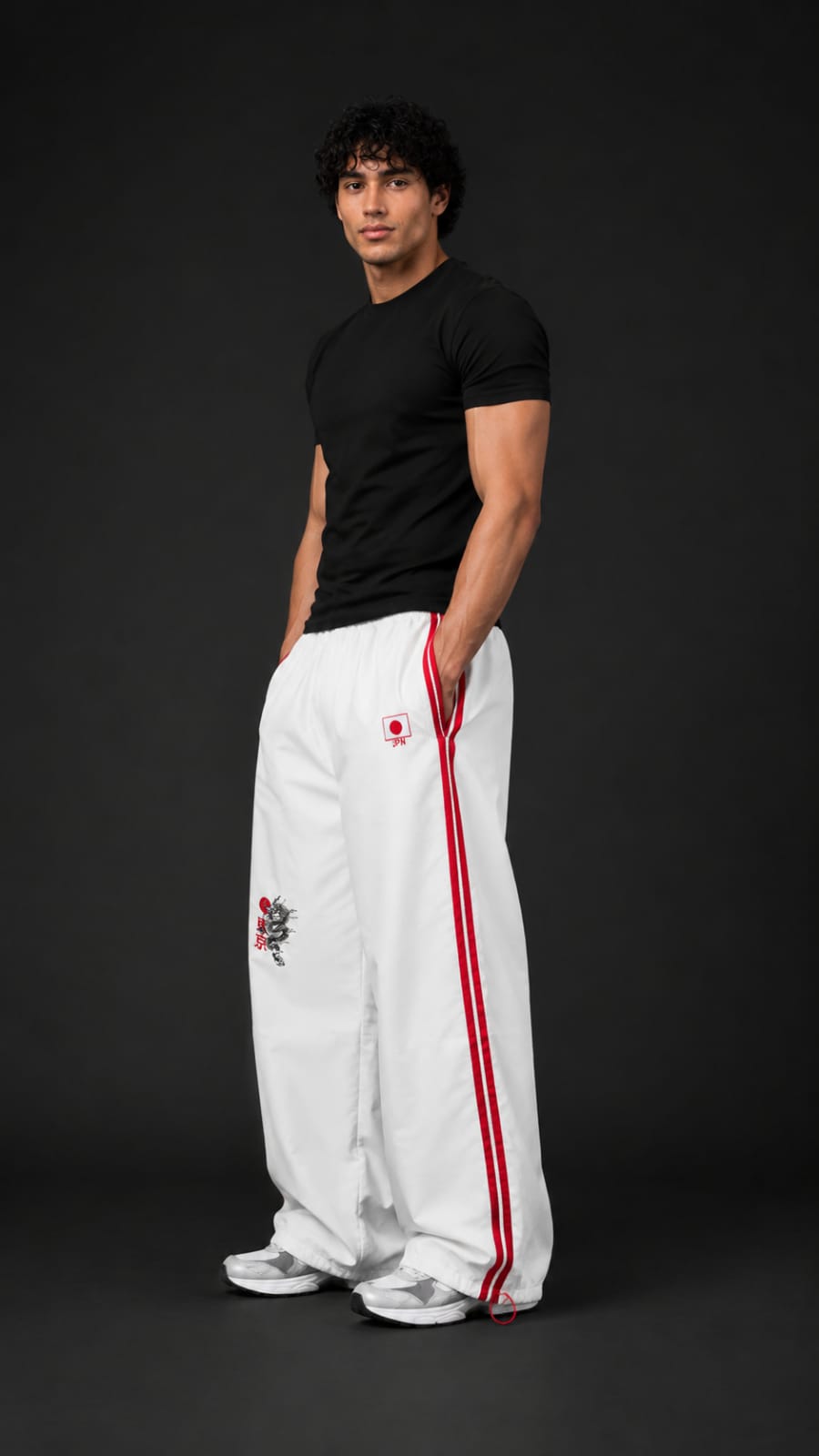 JPN Dragon Embroidered Unisex Trackpants | Kezual