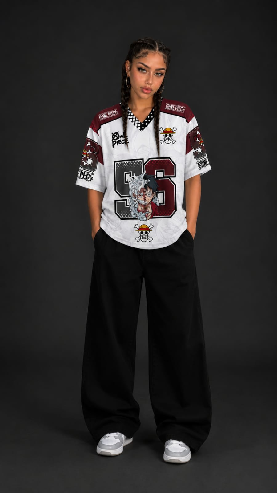 Gear 5 Luffy 56 Premium Oversized Anime Jersey