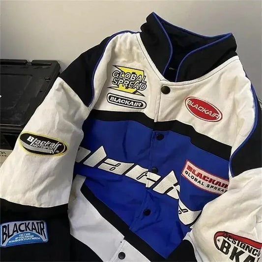 Black Air Racer Blue Jacket - Kezual