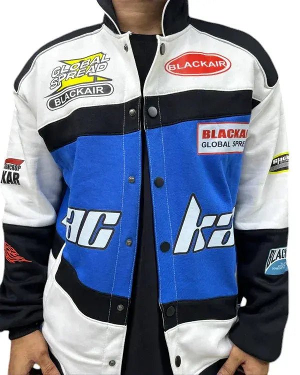 Black Air Racer Blue Jacket - Kezual