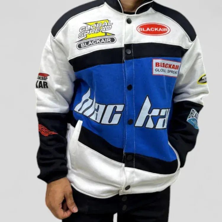 Black Air Racer Blue Jacket - Kezual