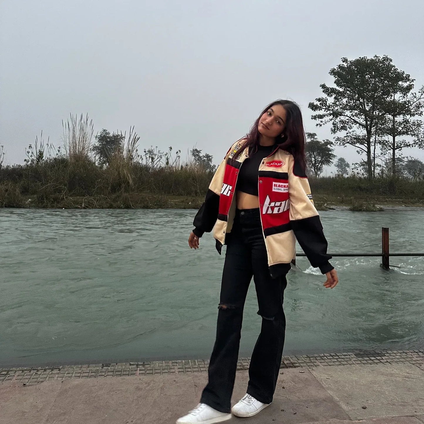 Black Air Racer Women's Jacket - Kezual