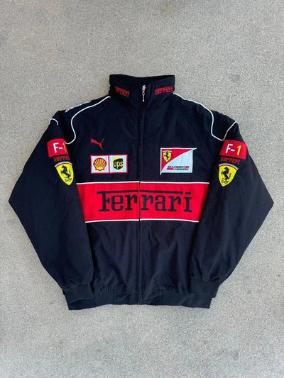Black Ferrari F1 Unisex Jacket - Premium Parachute | Kezual