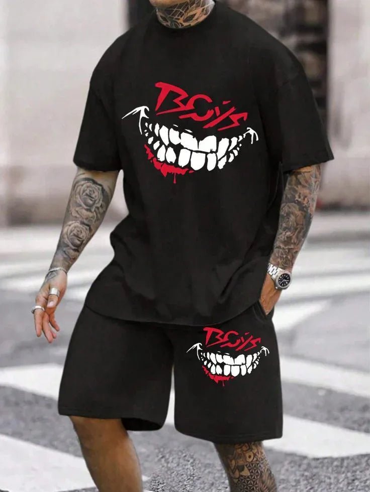 BOYS Grin Street Co - ord Set - Black - Kezual