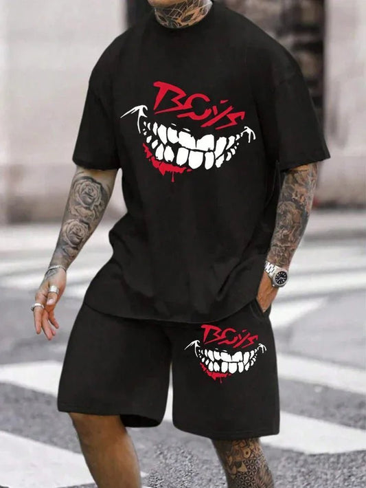 BOYS Grin Street Co - ord Set - Black - Kezual