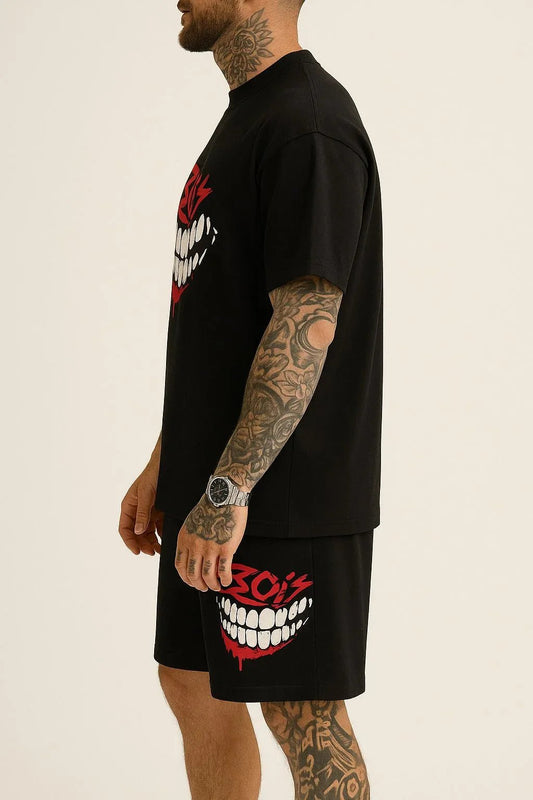 BOYS Grin Street Co - ord Set - Black - Kezual