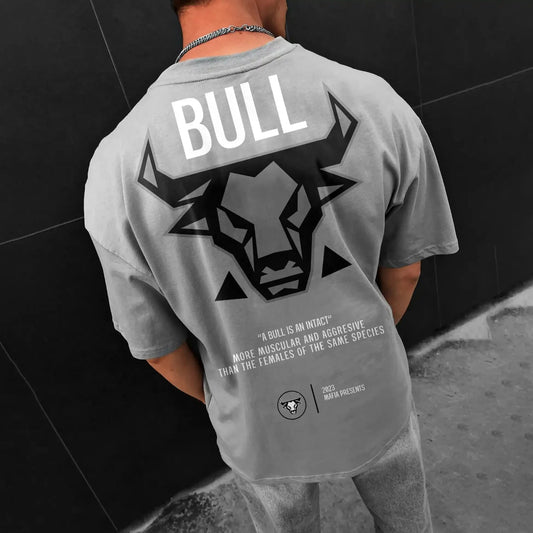 BULL Grey Acid Wash T-shirt - Kezual