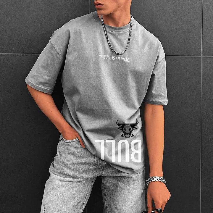 BULL Grey Acid Wash T-shirt - Kezual