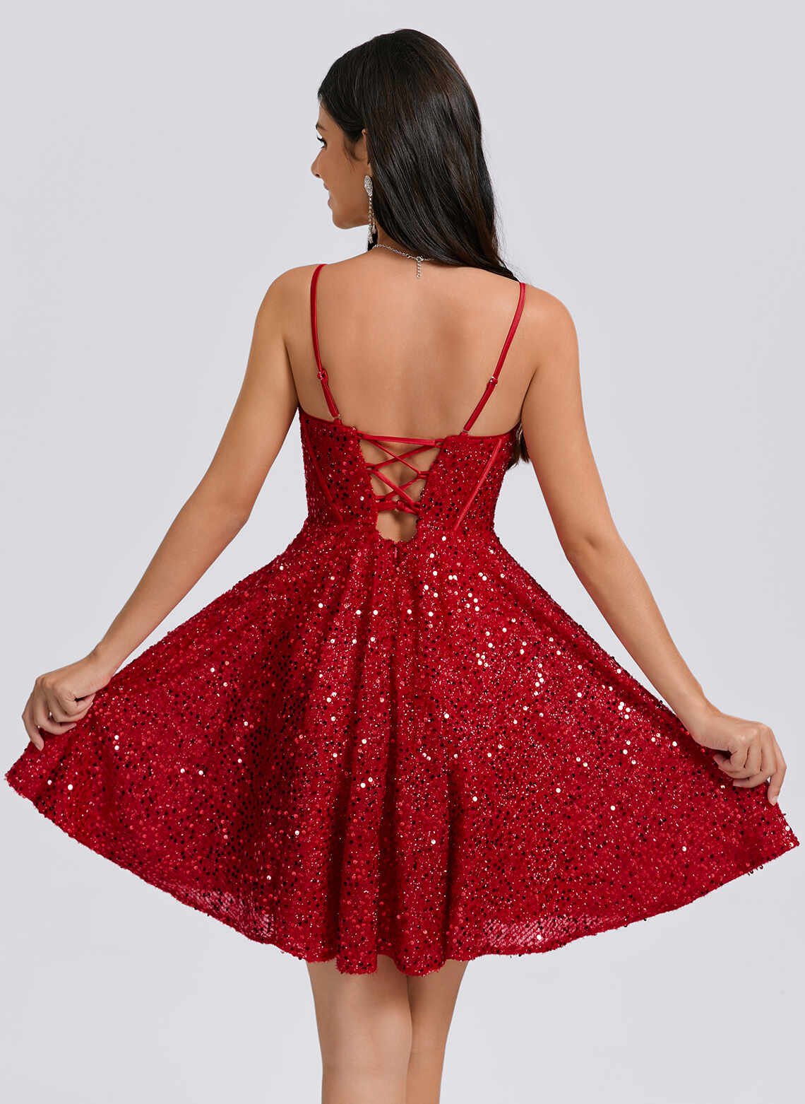 Red Sequin Dress