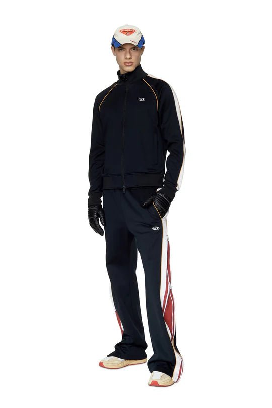 Double Zip Red Wide Leg Zip Up Baggy Pants - Kezual