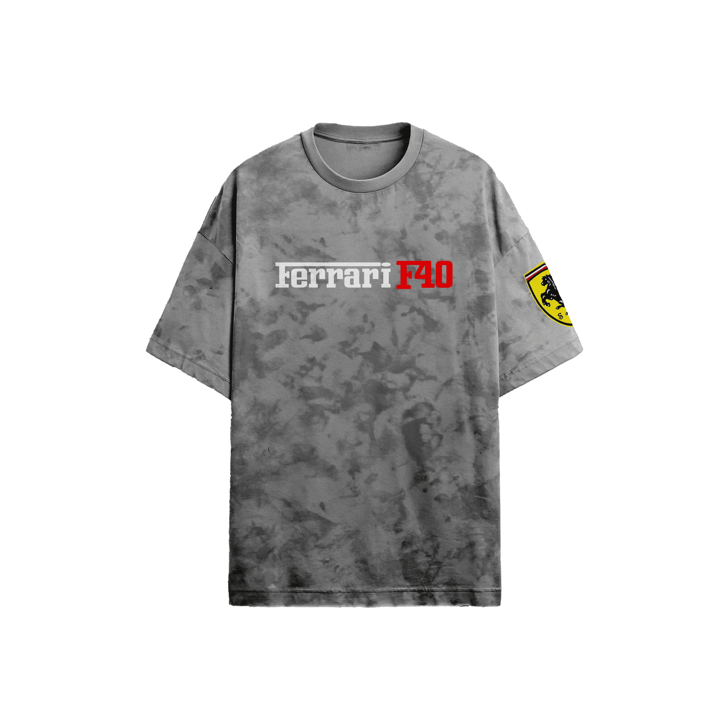Ferrari Grey Acid - Wash T-Shirt - Kezual