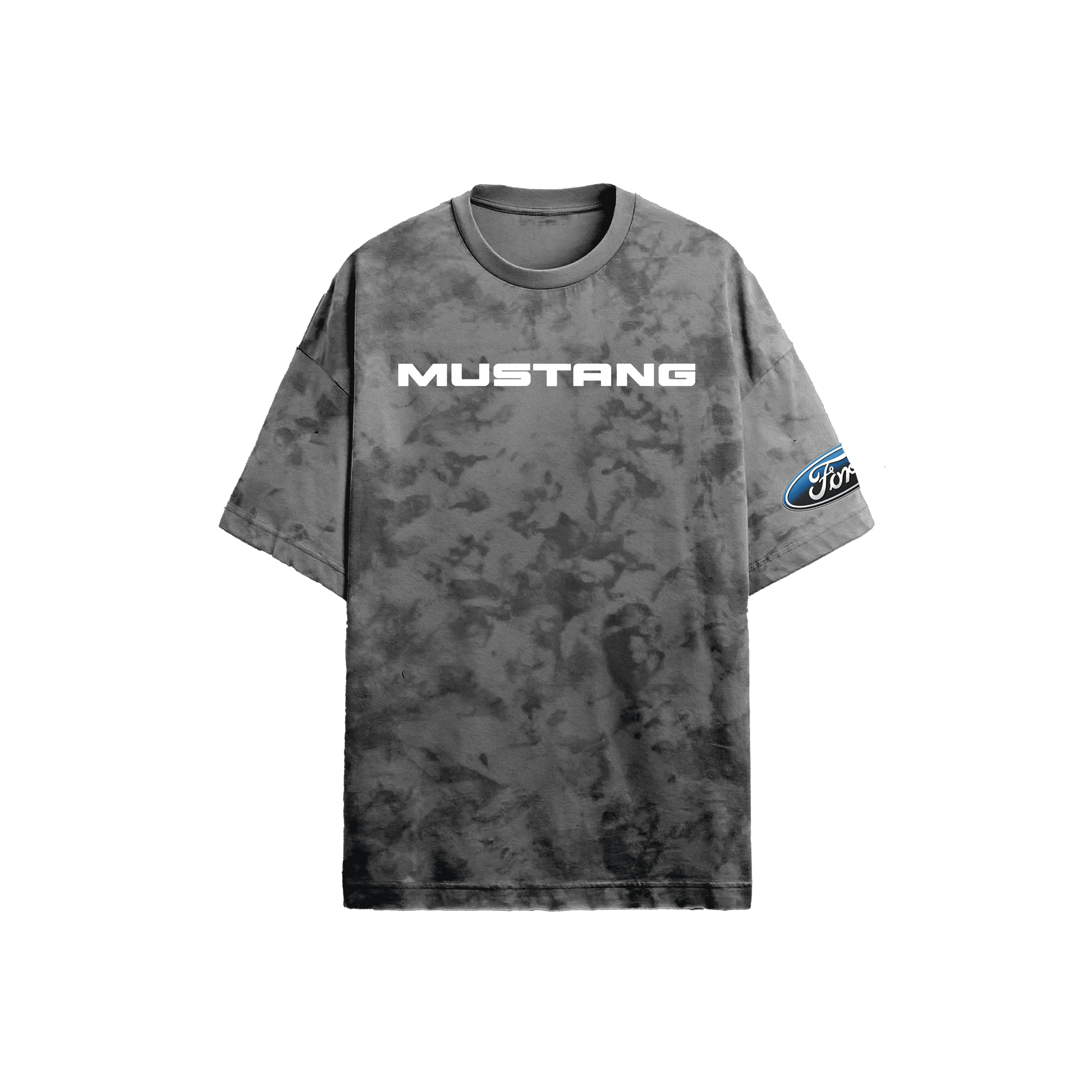 Ford Mustang Grey Acid - Wash T-Shirt - Kezual