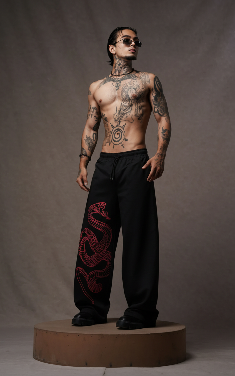 THE PYTHON UNISEX BAGGY PANTS | KEZUAL