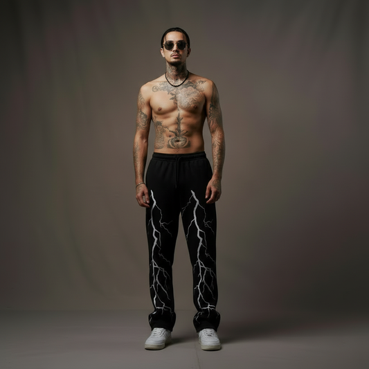 Thunder Straight Baggy Pants – Oversized Streetwear by Kezual