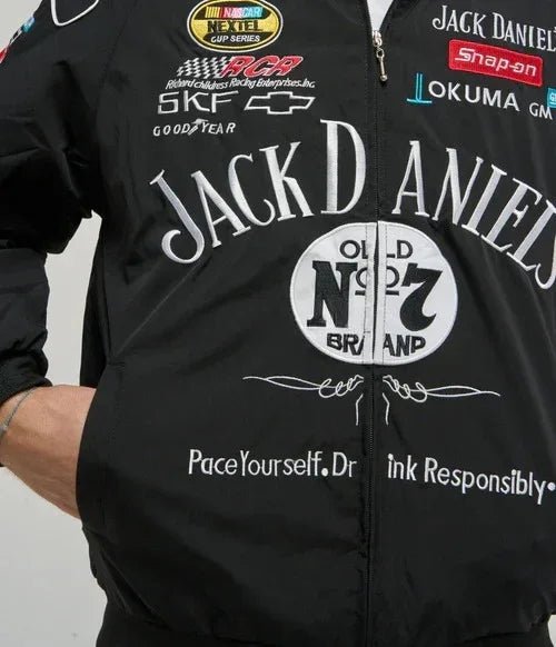 Jack Daniels Embroidered Premium Puffer Jacket - Kezual