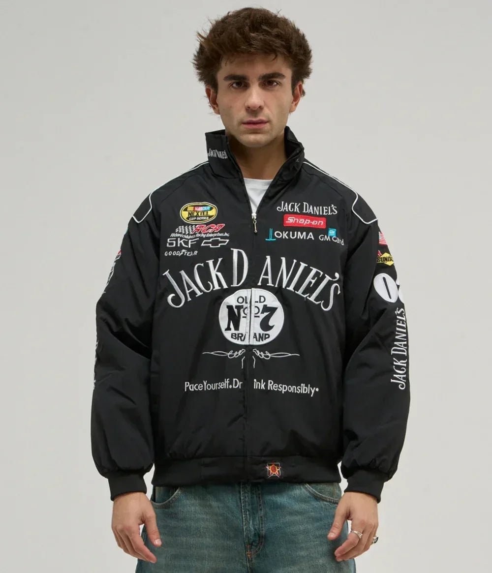 Jack Daniels Embroidered Premium Puffer Jacket - Kezual