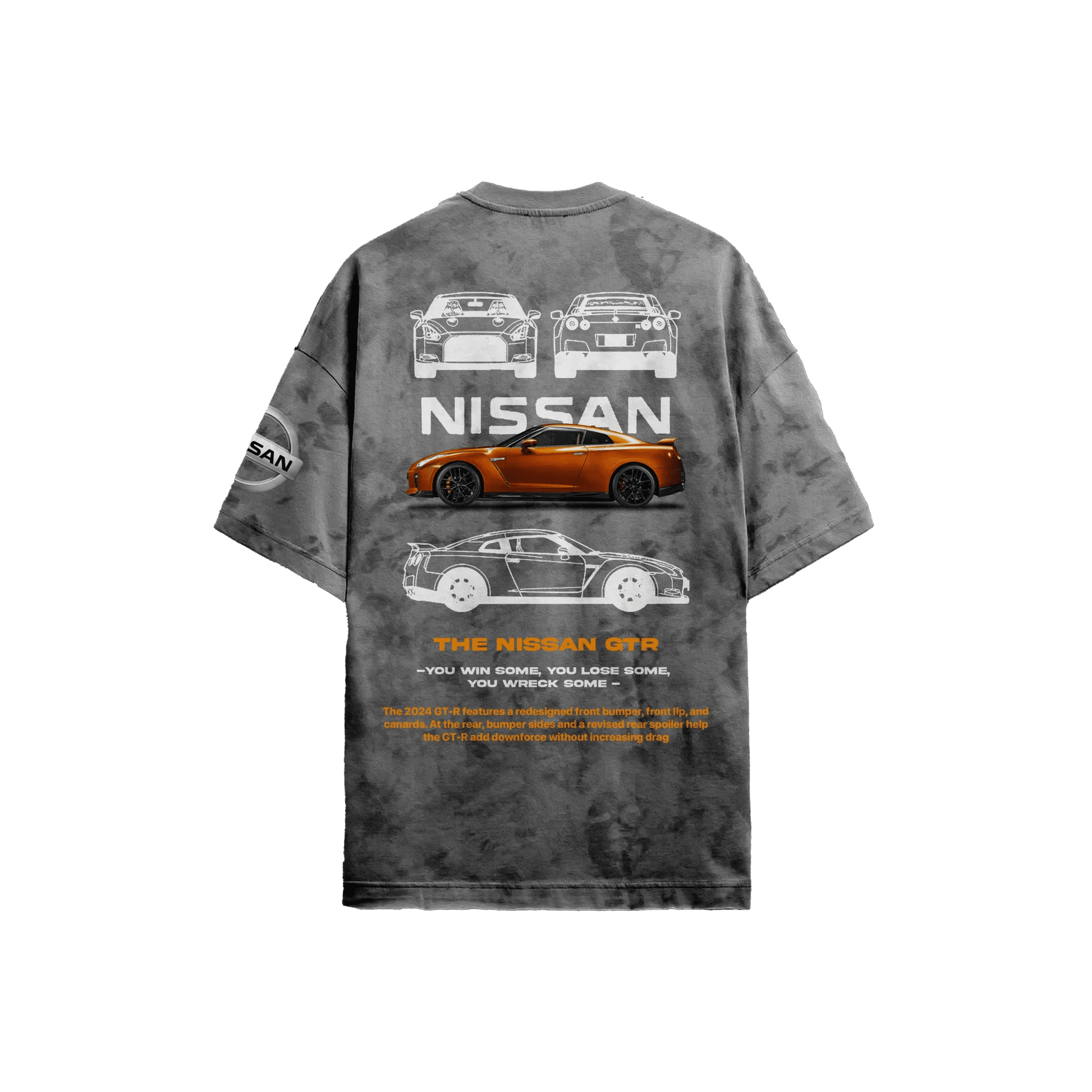 Nissan Grey Acid - Wash T-Shirt - Kezual