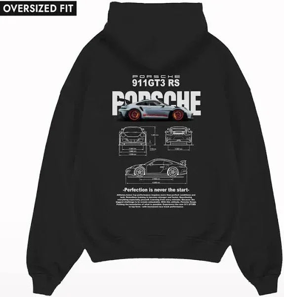 Porsche Black Hoodie - Kezual