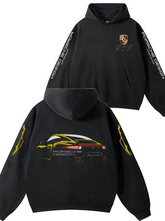 Porsche Design Black Hoodie - Kezual