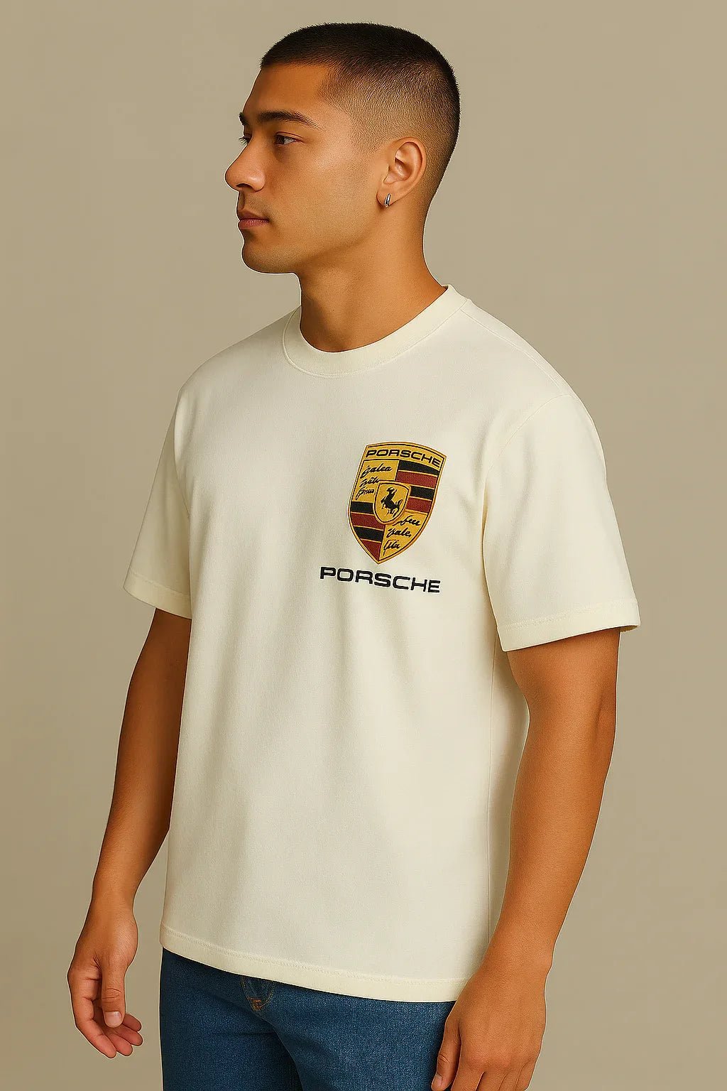 Porsche White T-Shirt - Kezual