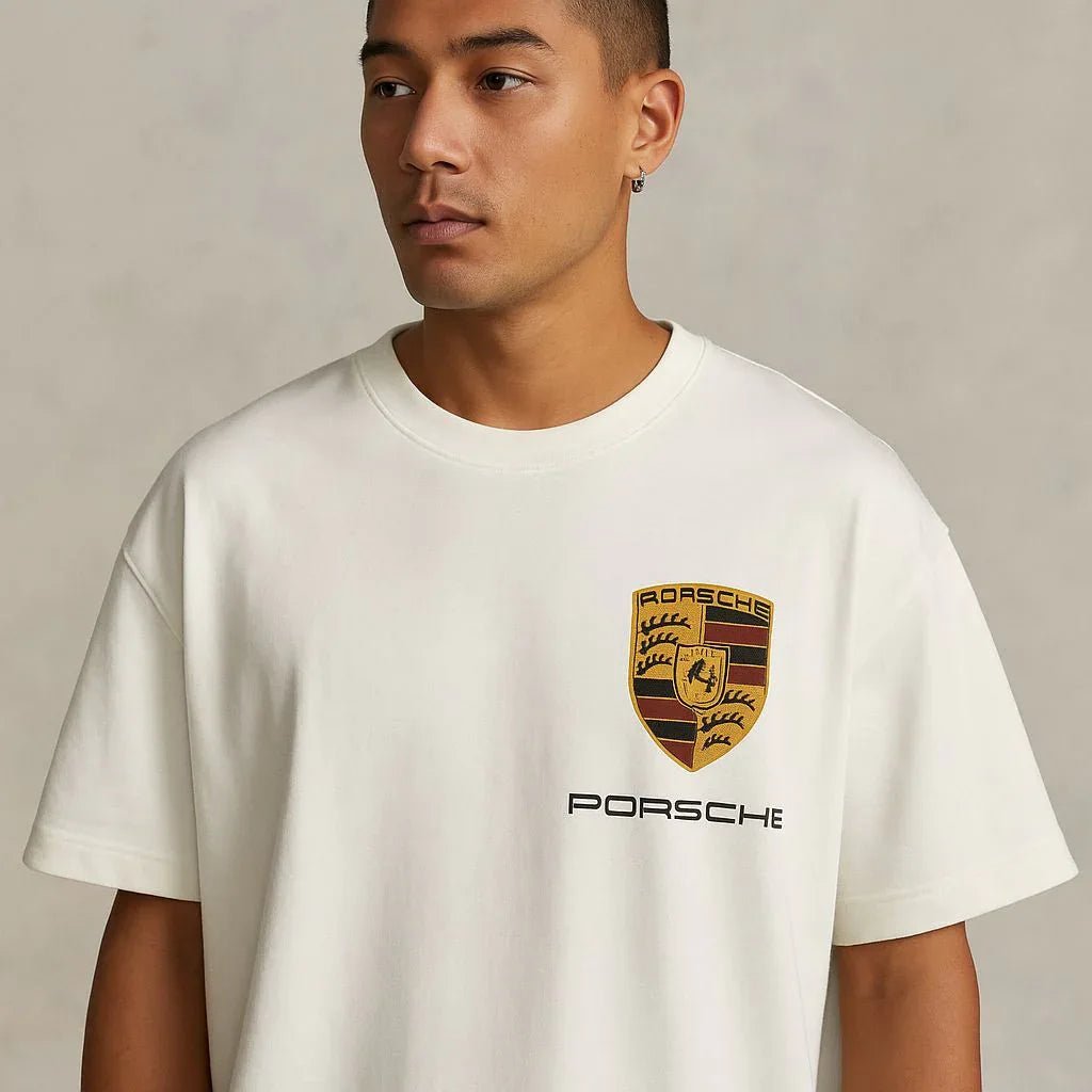 Porsche White T-Shirt - Kezual