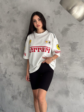 Ferrari F1 White Oversized T-Shirt