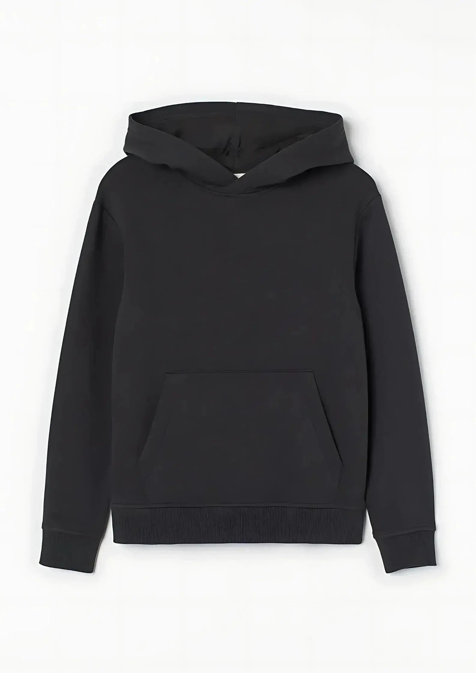Premium Solid Black Hoodie - Kezual