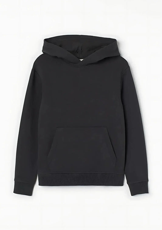 Premium Solid Black Hoodie - Kezual