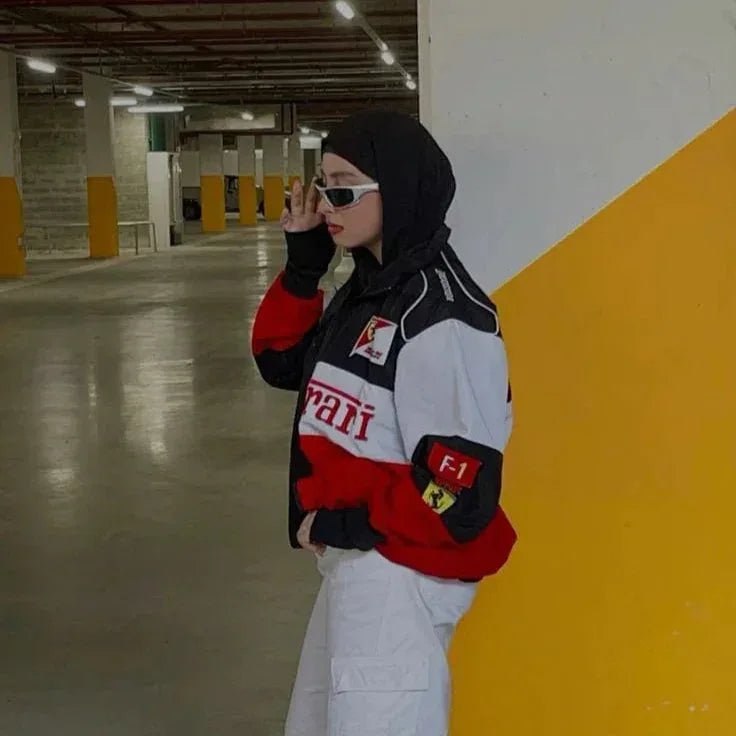 White Ferrari F1 Unisex Puffer Jacket - Kezual