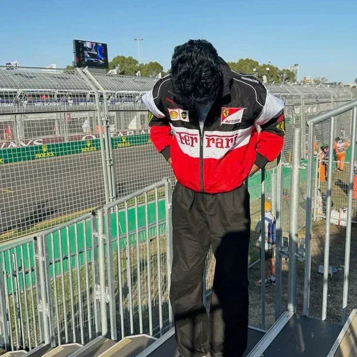 White Ferrari F1 Unisex Puffer Jacket - Kezual